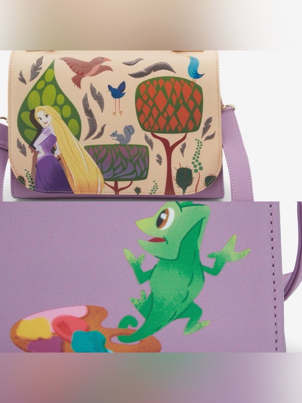 NWOT Loungefly Disney Tangled Woodland Scene Crossbody Bag - Picture 3 of 13